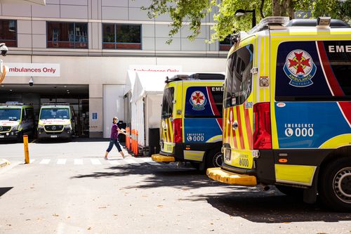 MELBOURNE, AUSTRALIA - JANUARY 11: A general view of the St. Vincent Hospital on January 11, 2022 in Melbourne, Australia. Demand for ambulance services in Victoria and NSW remains high as Australia continues to record new COVID-19 cases across the country, with patients experiencing delays as paramedics struggle to keep up with requests for help. (Photo by Diego Fedele/Getty Images)