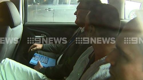 The alleged Bourke Street Mall driver has been taken to police headquarters. (9NEWS)