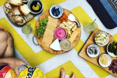 Jane's family loves a carpet picnic.