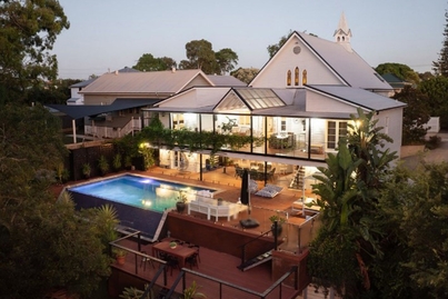 The 1890s church is now a luxury Brisbane home with modern flourishes