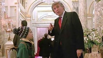 Donald Trump gives Kevin directions in Home Alone 2.
