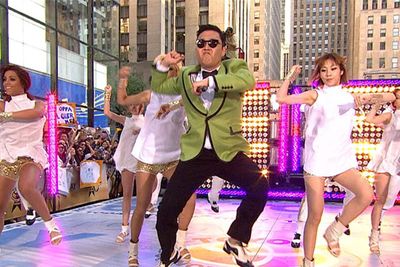 Suddenly the Gangnam-style YouTube sensation was un-American as old lyrics came to light. In 2002 <b>Psy</b> protested US troops in his native South Korea by smashing a model of a tank at a performance and lyrics like "Kill those f---ing Yankees."