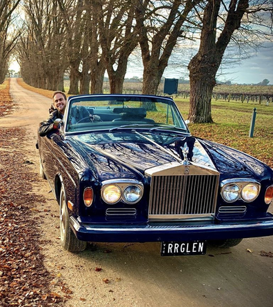 Cruising through the country lanes at All Saint's Estate Winery, Victoria. 