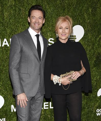 Hugh Jackman and wife Deborra-Lee Furness attend the God's Love We Deliver Golden Heart Awards at Spring Studios on Tuesday, Oct. 16, 2018, in New York. 