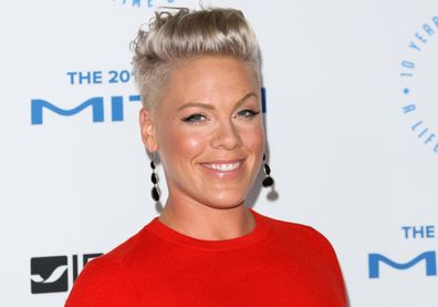 SANTA MONICA, CA - OCTOBER 08:  Recording Artist Pink attends the Autism Speaks To Los Angeles Celebrity Chef Gala at Barker Hangar on October 8, 2015 in Santa Monica, California.  (Photo by Paul Archuleta/FilmMagic)