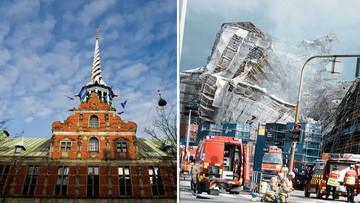 Copenhagen landmark collapses while Danish PM promises rebuild
