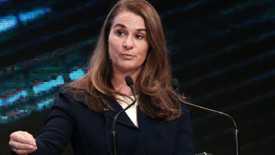 Melinda Gates giving a speech.