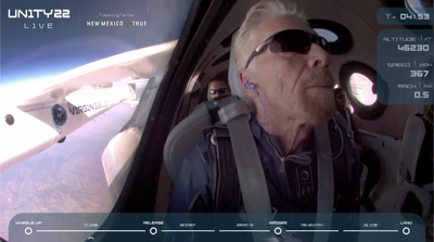 Billionaire Branson wins space race