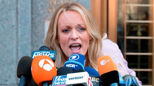 Stormy Daniels has filed a defamation complaint in federal court in New York over a tweet by US President Donald Trump. Picture: AP