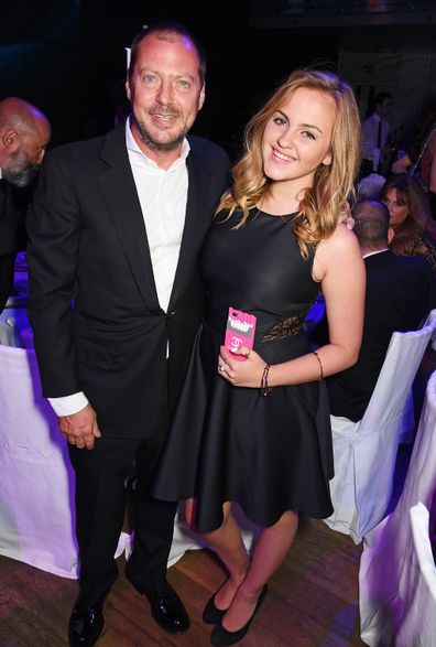 Charlotte Emma with her father Matthew at the GQ Men Of The Year Awards in London in 2015.