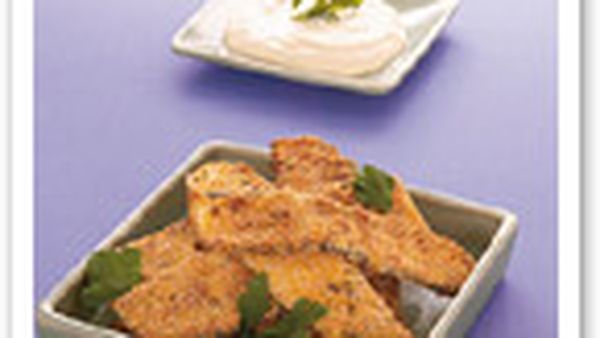 Oven-baked zucchini schnitzels