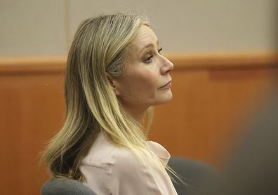 Gwyneth Paltrow listens in court during her trial, Tuesday, March 28, 2023, in Park City, Utah