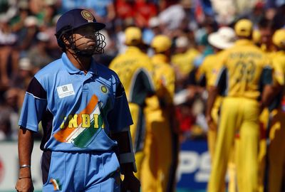 Tendulkar's heroics helped India reach the 2003 World Cup final where they lost to Australia. (Getty)