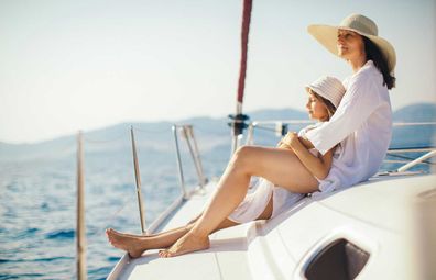 Mother and daughter on holiday