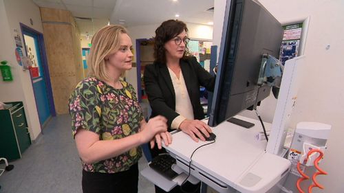 Dr Nicola Mason (left) was treated by her now colleague, Associate Professor Tracey O'Brien.