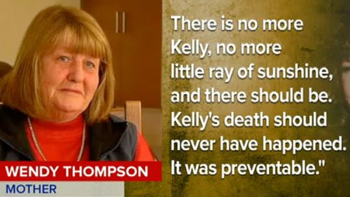Kelly's mother read a victim impact statement about losing her 'ray of sunshine'. (9NEWS)