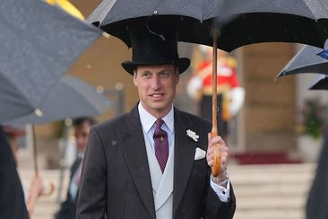 Prince William, Prince of Wales arrives at the Sovereign&#x27;s Garden Party at Buckingham Palace on May 21, 2024 in London, England. 