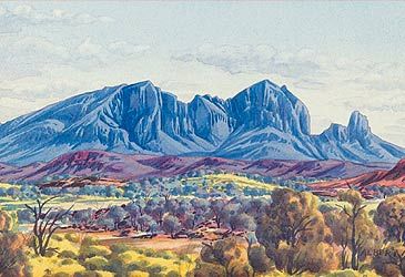 Who painted this Mt Sonder, West MacDonnell Ranges, landscape?