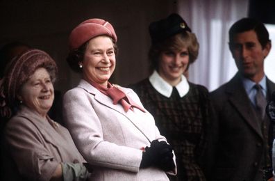 The Queen With The Queen Mother, Princess Diana And Prince Charles