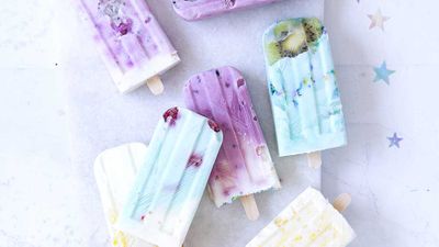 Recipe: <a href="http://kitchen.nine.com.au/2018/03/02/11/56/coloured-smoothie-popsicle-recipe" target="_top" draggable="false">Coloured smoothie popsicle</a>