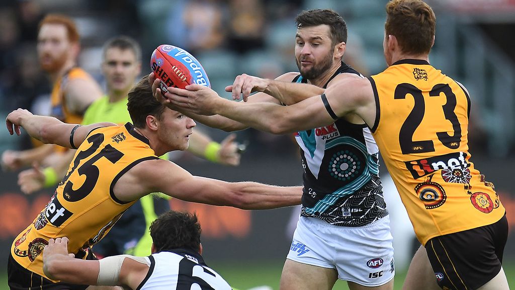 Gunston hits Eagles for six in AFL return