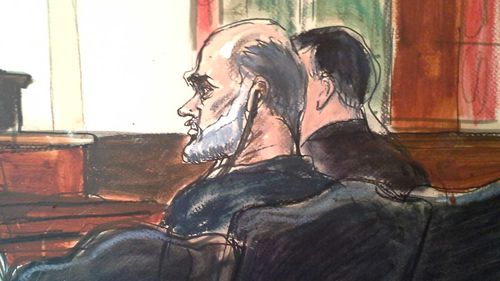 A 2013 courtroom sketch of Suleiman Abu Ghaith. (AAP)