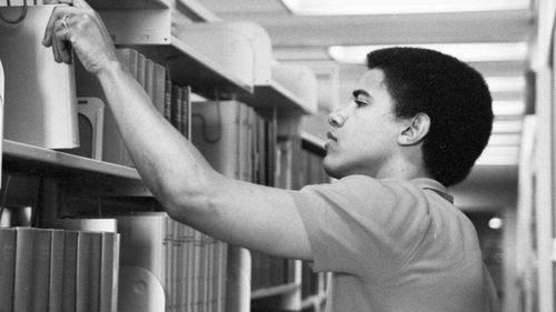 Barack Obama as a college student. (AAP)