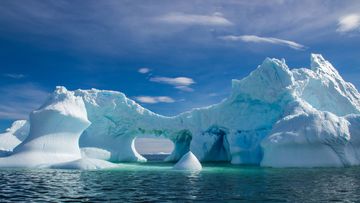 Less sea ice means more waves battering the ice shelves in front of the glaciers