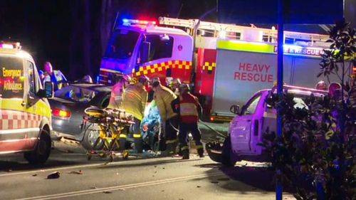 The man became trapped in his car after he collided with another vehicle on Reservoir Road at Prospect (Supplied).