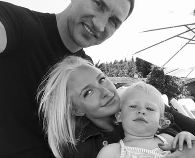 Hayden Panettiere with ex Wladimir Klitschko and daughter Kaya.