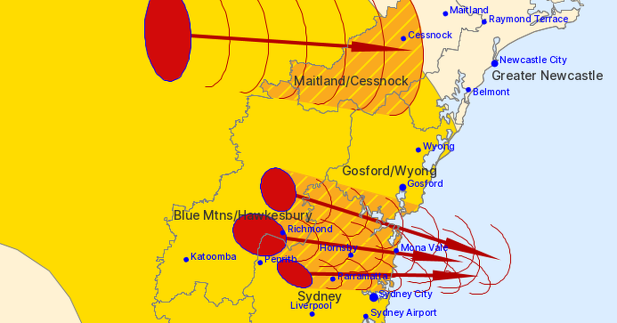 Severe weather in Sydney to bring damaging winds and large hail