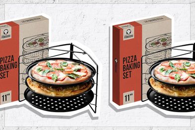 9PR: Chef Pomodoro Pizza Baking Set with 3 Pizza Pans
