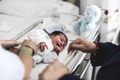 Newborn baby in hospital