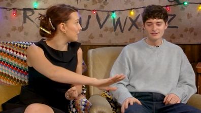 Millie Bobby Brown and Stranger Things co-star Noah Schnapp 