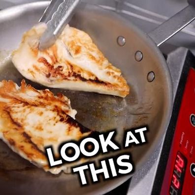 TikTok chef mike hack sear without meat sticking to pan