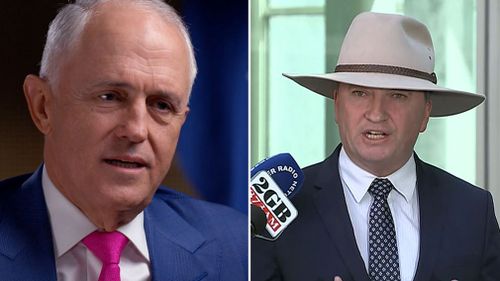 Prime Minister Malcolm Turnbull has told Melbourne radio he doesn't know whether his deputy, Barnaby Joyce, can survive as National Party leader (Supplied).