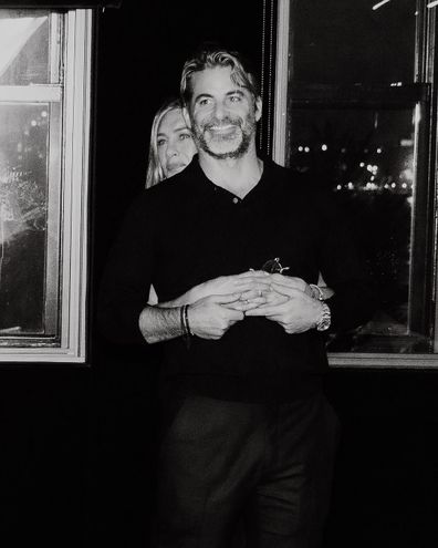 Jennifer Aniston and boyfriend Jim Curtis in an Instagram photo