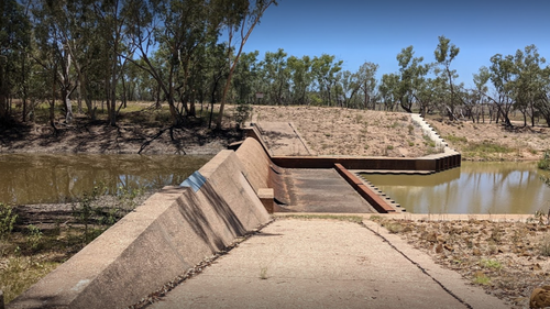 The man died after slipping into Lloyd Jones Weir in Barcaldine.