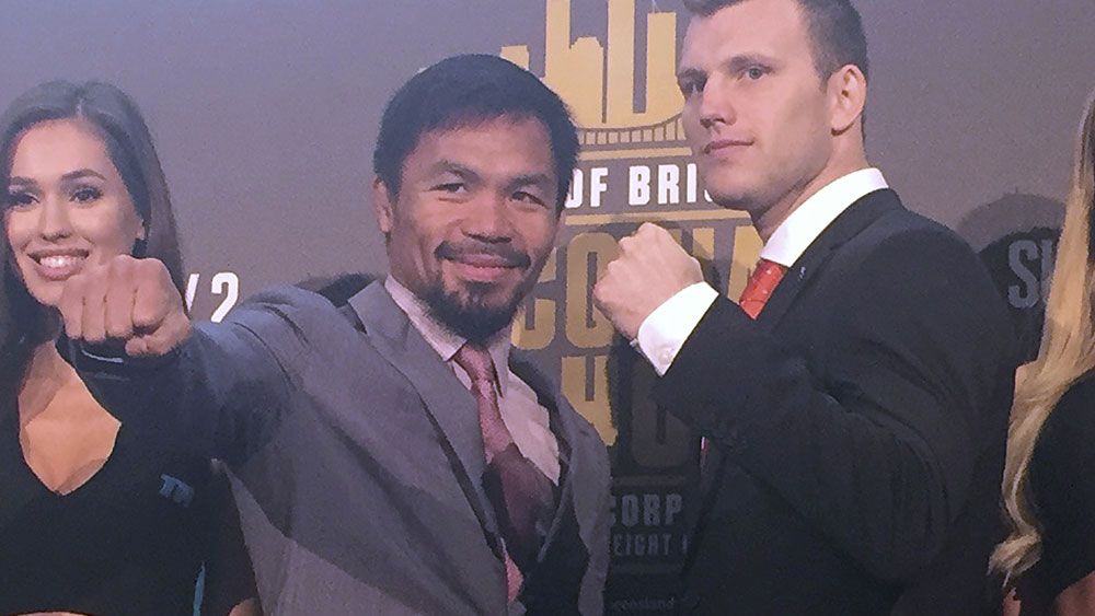 Manny Pacquiao will take on Jeff Horn in Brisbane on Sunday. (AAP)