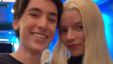 Anya Taylor-Joy snapped a selfie with front-of-house staff member Nick at Ritz Cinemas in Randwick, Sydney.