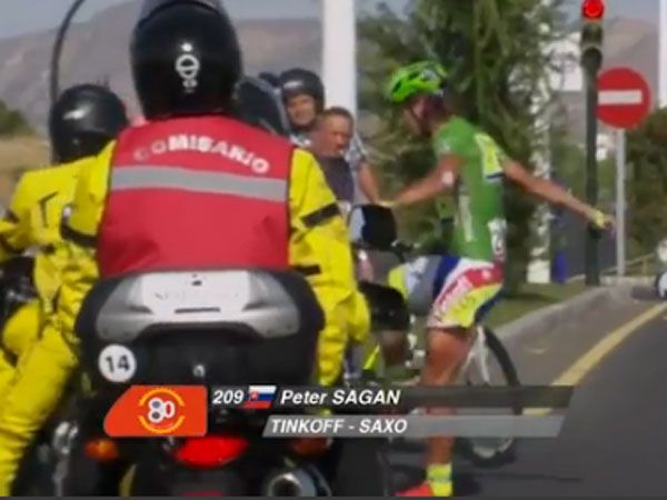 Race cyclist fumes after motorbike crash