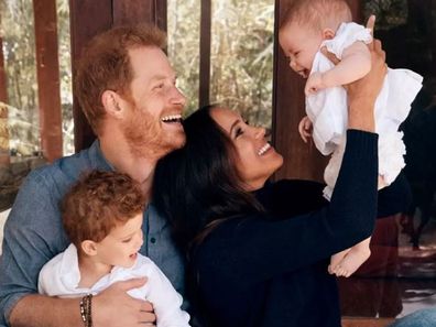 Meghan and Prince Harry's 2021 Christmas card, featuring Archie and Lilibet