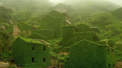 Mother nature takes over abandoned fishing village in China