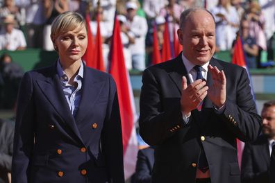 Charlene, Princess of Monaco and Prince Albert II of Monaco attend the Monte Carlo Tennis Masters final