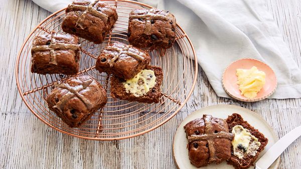 Tiffiny Hall&#x27;s chocolate hot cross bun recipe 