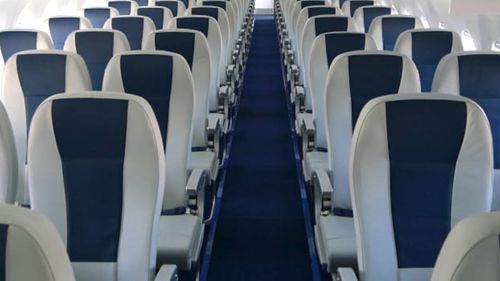 Seats on a plane.