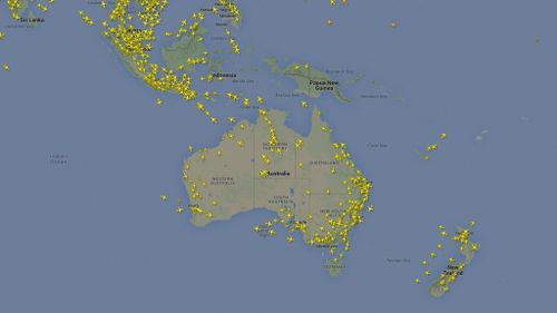 Information for ADS-B transmitters can be crowdsourced and uploaded to the Internet, as seen here. (Flightradar24)