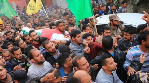 Osama Qudaih, 38, who was killed by Israeli security forces during protests along the Gaza-Israel border. (AAP)