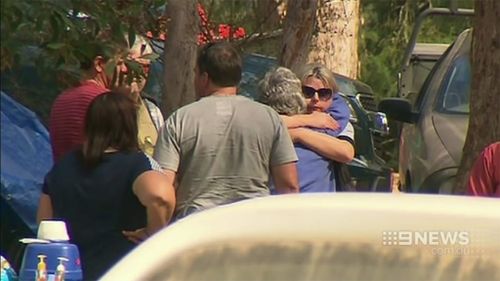 Friends and family of Luke remain at the campsite where he was last seen. (9NEWS)