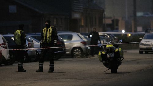 Danish police secure the area after a shooting at a Copenhagen freedom of speech rally. (AFP)